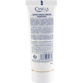 تصویر کرم ضد آفتاب بی رنگ با SPF50 مناسب انواع پوست حجم 50 میلی لیتر کنلامکس Canellamax Sunscreen Suitable SPF50 For All Skin Types 50 ml