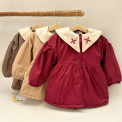 تصویر پالتو دخترانه بیست آستر خز سایز ۱ تا ۷ سال 