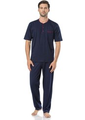 تصویر ست پیژامه مردانه فاق نرمال آستین کوتاه راسته | پیر کاردین Pierre Cardin P53C70N 