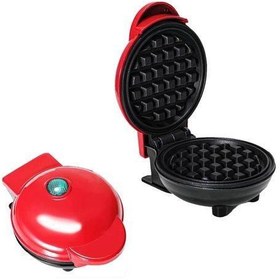 تصویر مینی وافلساز طرح گرد هدیه ولنتاین mini waffle maker gift for valentines