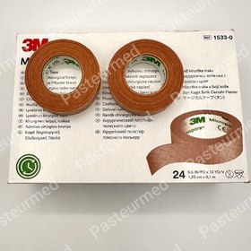 تصویر چسب ضد حساسیت رنگ پوست تری ام 1.25 سانتی متر 3M Micropore Skin Colored Adhesive Tape 1.25cm