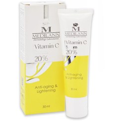 تصویر سرم ویتامین C ضدچروک و روشن کننده مدیلن 30 میل Medilann Vitamin C Anti Ageing and Lightening Serum 30 ml