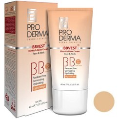 تصویر پرودرما BB کرم بژروشن مناسب پوست چرب و جوشدار 