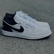 تصویر کفش بسکتبال نایکی مدل Air Jordan 1 Low رنگ سفید 