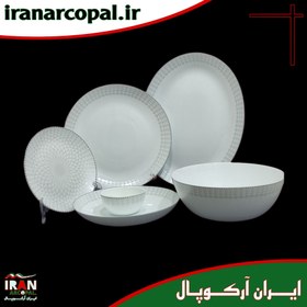 تصویر سرویس غذاخوری 26 پارچه آرکوپال (۶ نفره) تیسا طوسی iropal 26 Pcs