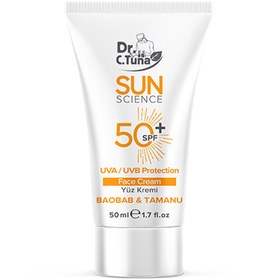 تصویر کرم ضد آفتاب تخصصی با اس پی اف 50 پلاس حجم 50 میل فارماسی Farmasi Dr C Tuna Sun Science Sunscreen 50ml