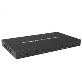 تصویر سوئيچ کواد ۴ پورت HDMI 4K با ۵ حالت نمایش و خروجی صدا و VGA فرانت Faranet HDMI 4x1 Switch Quad multi-viewer