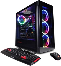 تصویر رایانه بازی CyberpowerPC Gamer Supreme Liquid Cool، ... Gamer Supreme Liquid Cool Gaming PC, Intel Core i7-9700K 3.6GHz, NVIDIA GeForce RTX 2070 Super 8GB, 16GB DDR4, 1TB PCI-E NVMe SSD, WiFi Ready & Win 10 Home (SLC8260A2, Black) i9-9900K|RTX 2070.