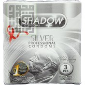 تصویر کاندوم نقره ای نازک و تاخیری 3تایی شادو Shadow Silver Professional Condom 3pcs