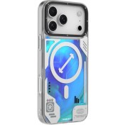 تصویر قاب یانگ کیت Youngkit Cyberpunk Luminous Quicksand Blue برای آیفون 17 پرو مکس 