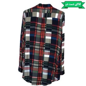 تصویر تونیک مانتویی چهارخانه کد A12 