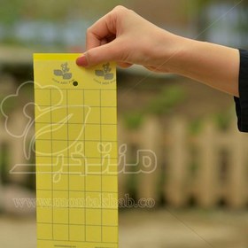 تصویر چسب زرد (کارت زرد) جذب کننده و شکار کننده حشرات موذی 