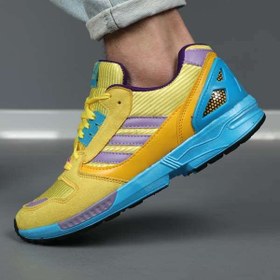 تصویر کفش اسپرت مدل کتونی مردانه آدیداس Adidas Zx8000 زرد آبی یاسی سایز 41تا44 