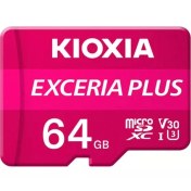 تصویر کارت حافظه microSDXC کیوکسیا مدل Exceria کلاس 10 استاندارد UHS-I U3 سرعت 100MBps ظرفیت 64 گیگابایت به همراه آداپتور SD 