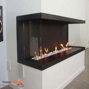 تصویر شومینه گازی سه طرفه ۱۲۰ 