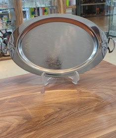 تصویر سینی استیل بیضی 