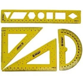 تصویر ست خط‌کش ژله‌ای آریا 