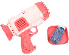 تصویر تفنگ اسباب بازی حباب ساز چراغ دار رنگ آبی مدل Mini Bubble Gun Rocket _تفنگ اسباب بازی 