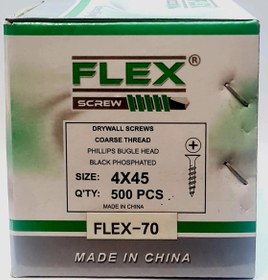 تصویر پیچ ام دی اف 45*4 چینی - ۱۰۰ تایی / سیاه MDF SCREW 4*45