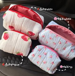 تصویر کیف آرایش میکاپ بگ پینترستی موسلین 