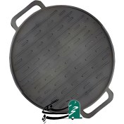 تصویر صفحه گریل استیک پز چدنی دو طرفه مدل گرد 