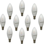 تصویر لامپ ال ای دی 7 وات نمانور مدل شمعی پایه E14 بسته 10 عددی - سفید 