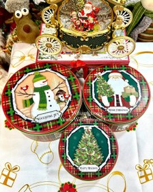 تصویر قوطی فلزی کریسمس 3 تیکه A 