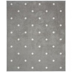 تصویر فرش کودک مدل LEN خاکستری 