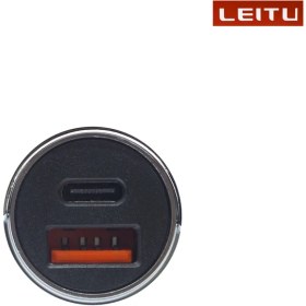 تصویر شارژر فندکی لیتو مدل LEITU LC-C17 به همراه کابل تبدیل Micro-USB 