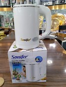 تصویر کتری برقی سونیفر 2رنگ مشکی سفید600میل مدل2058 استیل 304 /800وات سونیفر