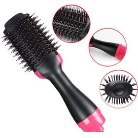 تصویر براش هوای داغ ضد استاتیک مشکی/صورتی ۳۵ در ۱۰ سانتیمتر برند one step Anti-Static Hot Air Brush Black/Pink 35 x 10centimeter