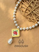 تصویر گردنبندمرواریدی زنانه مدل نوا 