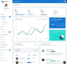 تصویر دانلود قالب Admin Press – قالب HTML مدیریتی Bootstrap 4 