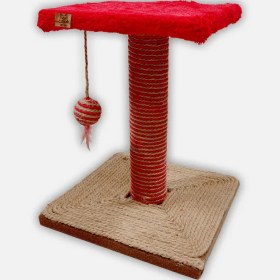 تصویر اسکرچر گربه یک طبقه آویز توپ و پر 