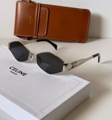 تصویر عینک سلین لوزی نقره ایی 