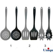 تصویر کفگیر و ملاقه یونیک تمام سیلیکون UN-1180 