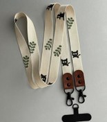 تصویر آویز موبایل‌ کراس بادی « طرح گربه فانتزی» 