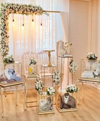 تصویر گل آرایی بله برون دکور نامزدی استند چوبی 