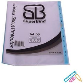 تصویر کاور کاغذ A4 سوپر بیند super bind بغل رنگی بسته 25 عددی 