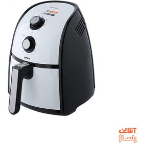 تصویر سرخ کن و هواپز سام مدل AF 2500 BK سرخ کن و هواپز سام (SAM) مدل AF-2500 BK با قابلیت سرخ کردن مواد غذایی با کمترین میزان روغن و با استفاده از هوای داغ تا 200 درجه سانتی گراد