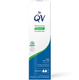 تصویر کرم مرطوب کننده تیوپی کیو وی QV وزن 100 گرم 