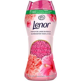 تصویر گرانول خوشبو کننده بی نظیر لباس LENOR حجم 176 گرم ساخت انگلستان گل صد تومانی و هیبیسکوس 