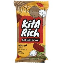 تصویر خرما بار کیتاریچ مدل قهوه و نارگیل یک عدد Kita rich dates coffee coconut 1pieces