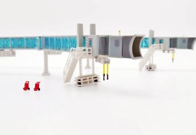 تصویر ماکت پل اتصال هواپیما بوئینگ | Jc Wings 1:200 Air Passenger Bridge Boeing 737 