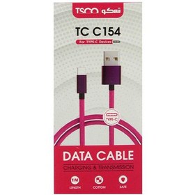 تصویر کابل تبدیل تسکو TSCO TC C154 USB to USB-C Cable طول یک متر 