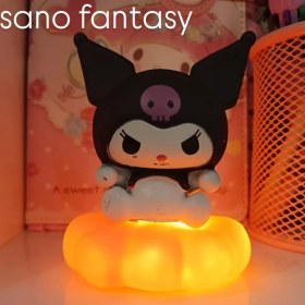 تصویر چراغ خواب ابری کرومی 