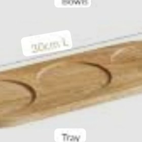 تصویر ظرف سرو بیضی بامبو سه خانه 