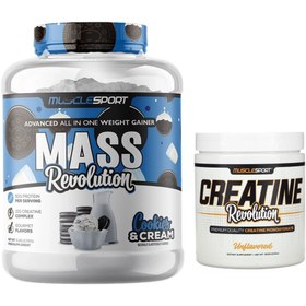 تصویر پکیج افزایش حجم و وزن ماسل اسپورت(گینر + کراتین) MASS GAINER + CREATINE MUSCLE SPORT