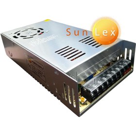 تصویر منبع تغذیه (سوئیچینگ) سانلکس 24 ولت 15 آمپر (360 وات) فن دار Power supply 24V 15A 360W