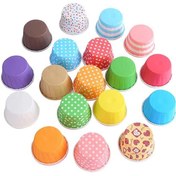 تصویر کاپ کیک کاغذی با محافظ حرارتی - آبی 